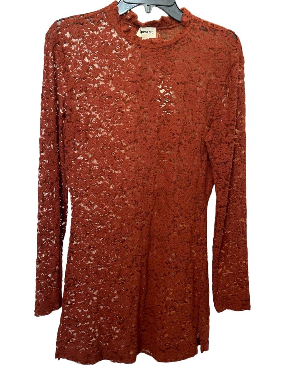 New ~ OPEN EDIT ~ Nordstrom Lace Tunic Loungewear Set Medium Lace Flirty